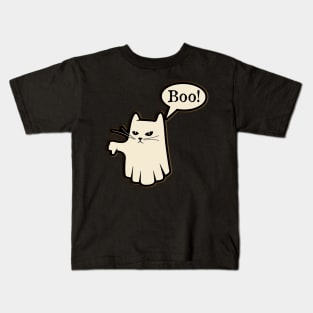 Cute Spirits Ghost Cat of Disapproval the ghost of disapproval Kids T-Shirt